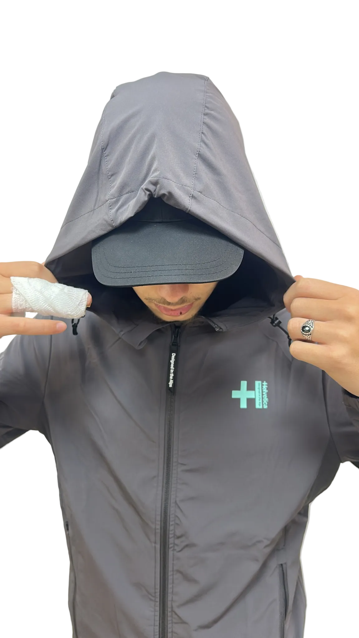 VESTE HELVETICA BOLT 04 DARK GREY