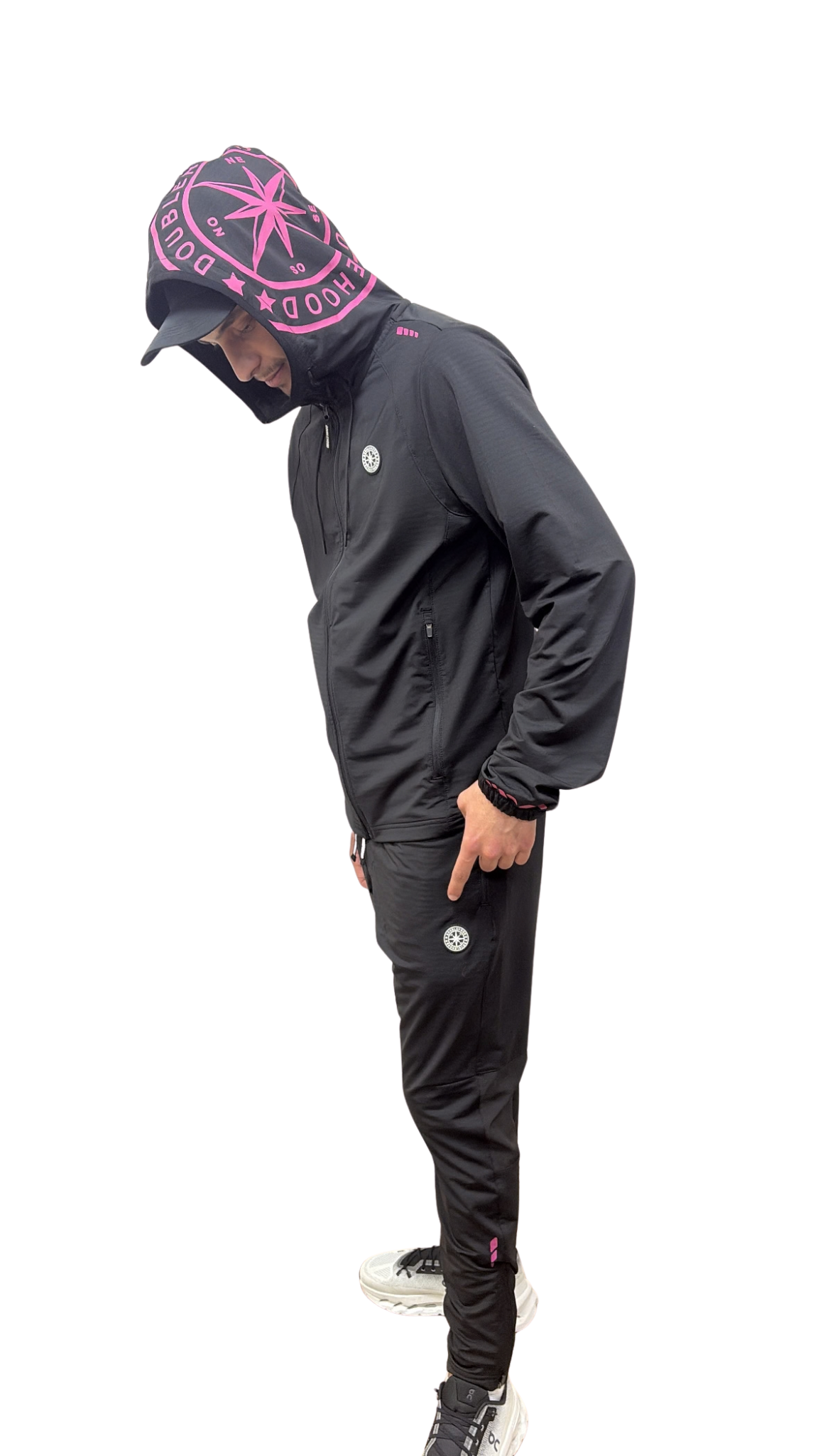 VESTE DOUBLEHOOD STRID 04 BLACK PINK