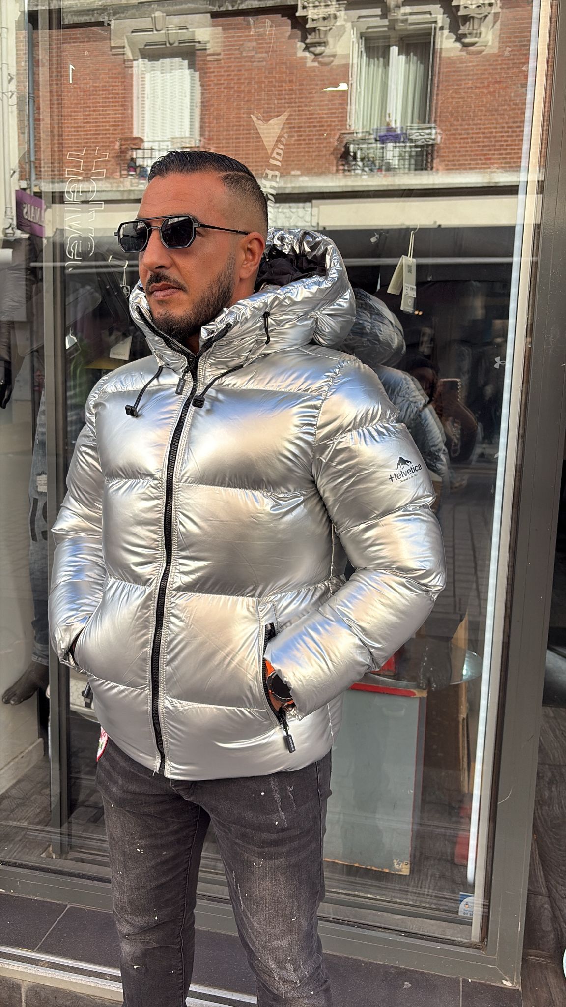 COSMOS ARGENT Doudoune Helvetica