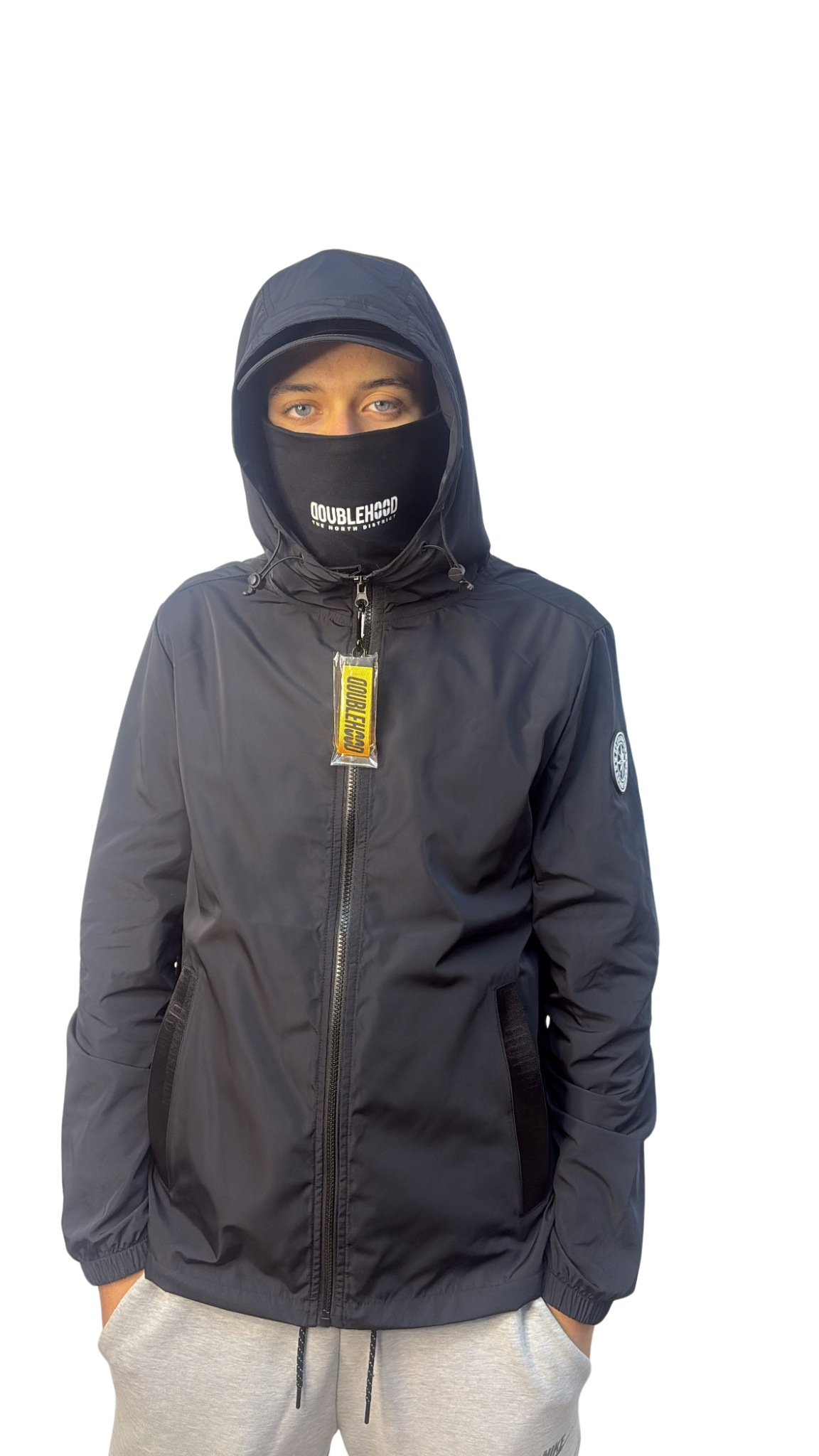 GILET DOUBLEHOOD ONIX 04 BLACK WHITE