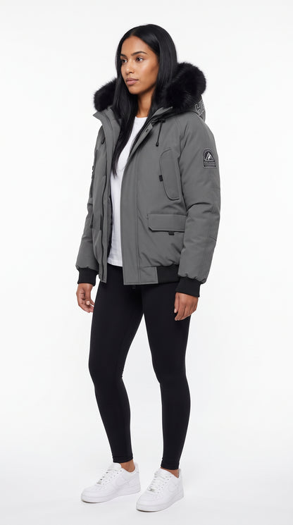 HELVETICA WILSON FEMME GRISE 2026 (Cagoule intégrée)