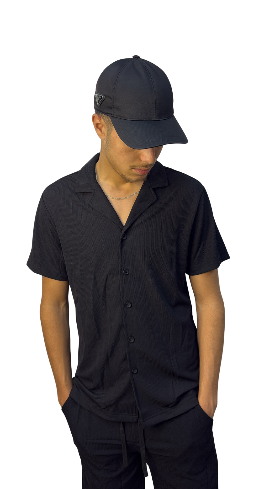 Ensemble chemise+short noir