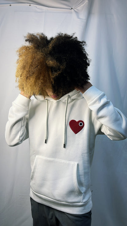 PULL BLANC ADJ CŒUR ROUGE