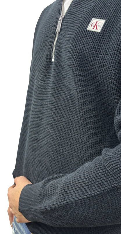 SWEAT CALVIN KLEIN ZIPÉ NOIR