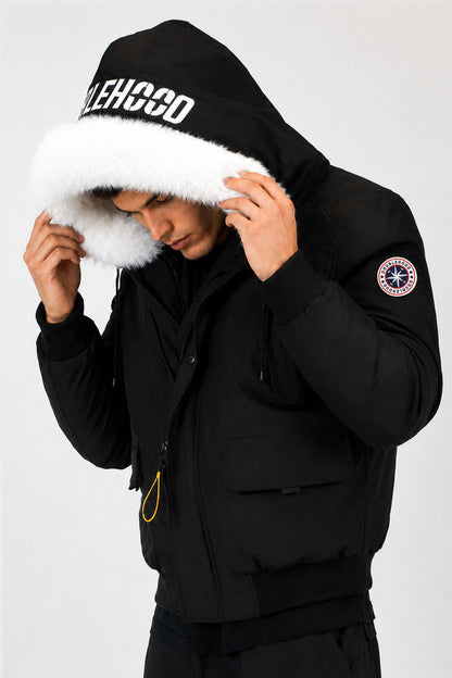 DOUDOUNE DOUBLEHOOD MACADAM V2 01 – BLACK SUPREM