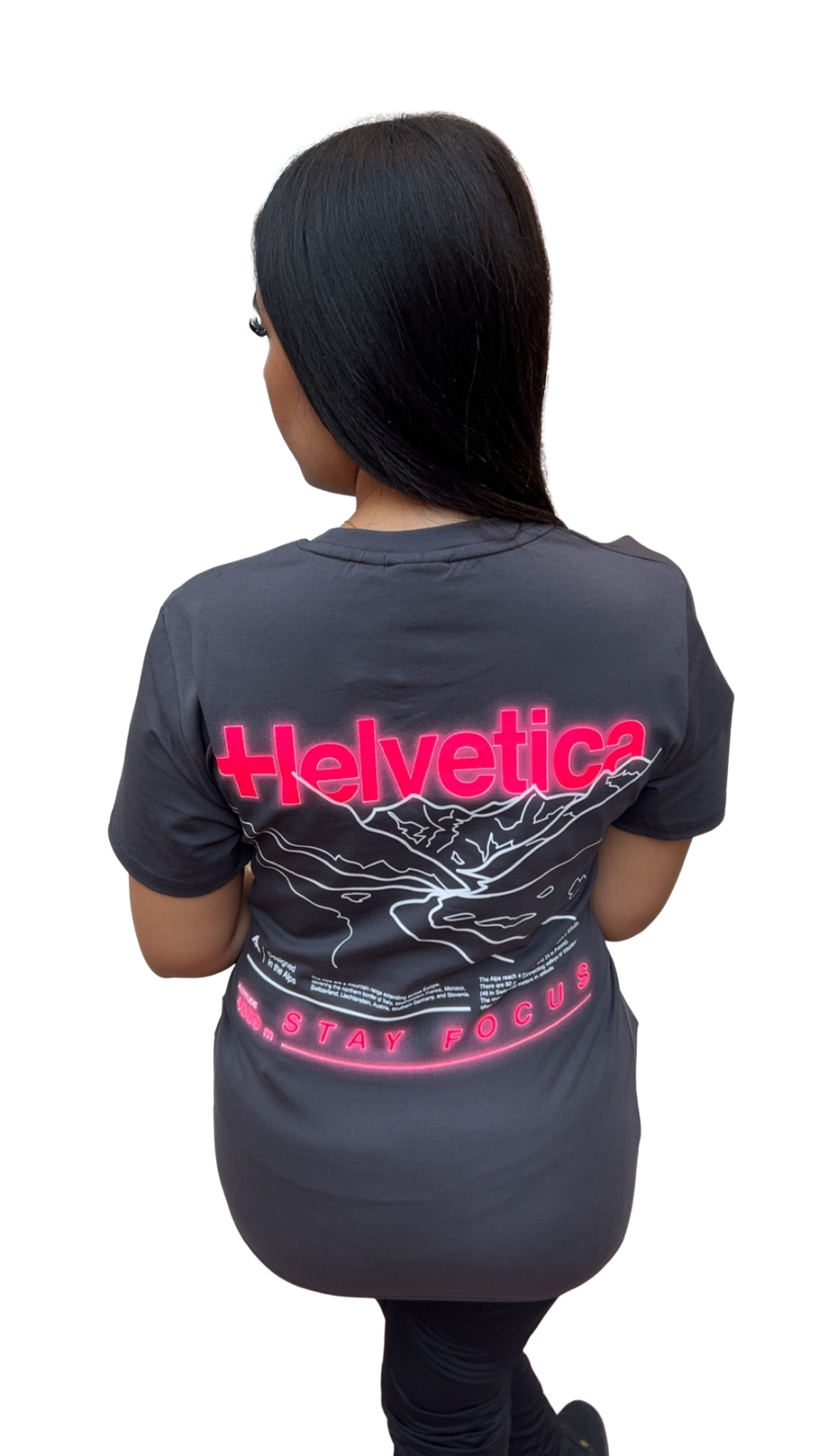 T-SHIRT HELVETICA CYBER 12 DARK GREY