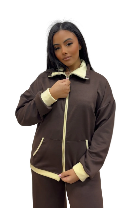 ENSEMBLE FEMME cozy street marron