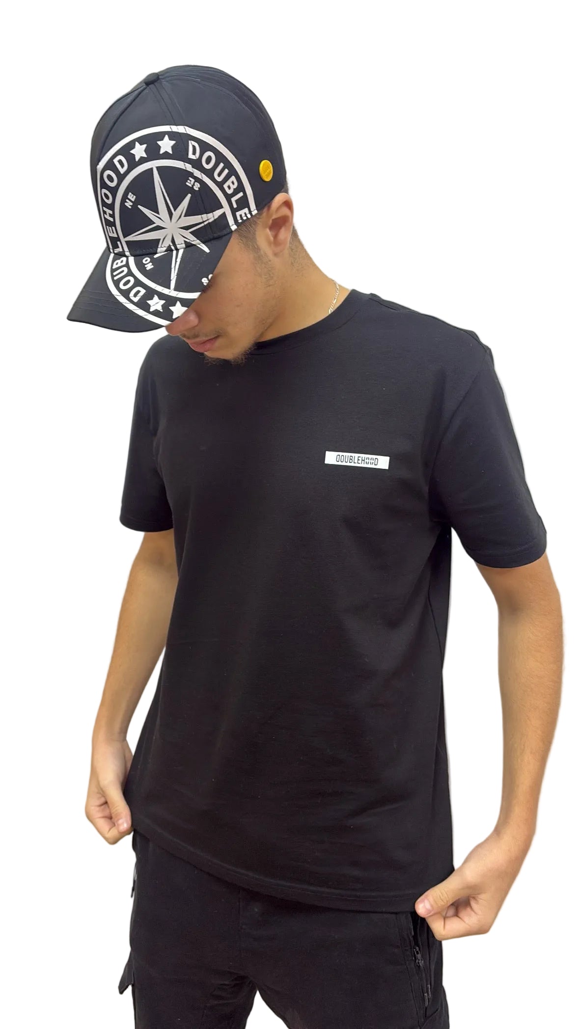 T-SHIRT DOUBLEHOOD STID 12 BLACK WHITE