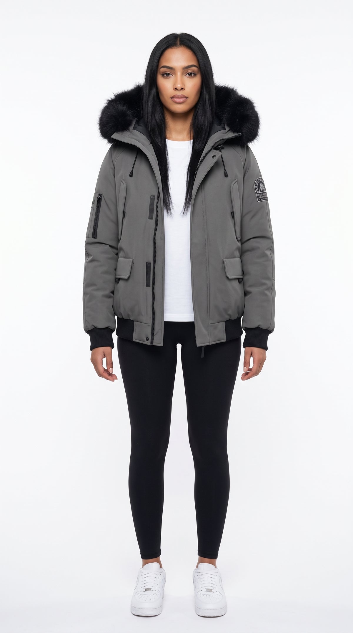 HELVETICA WILSON FEMME GRISE 2026 (Cagoule intégrée)