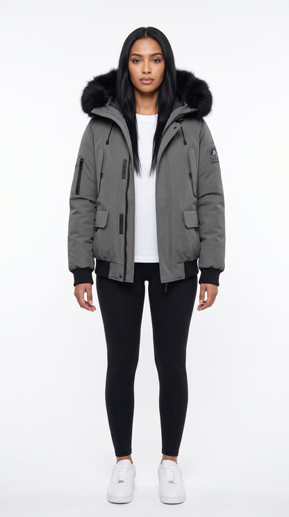 HELVETICA WILSON FEMME GRISE 2026 (Cagoule intégrée)