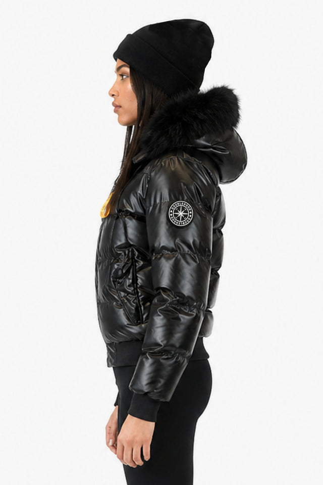 DOUDOUNE DOUBLEHOOD COURTE STELLA 01 – BLACK
