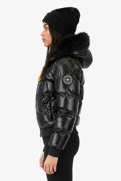 DOUDOUNE DOUBLEHOOD COURTE STELLA 01 – BLACK