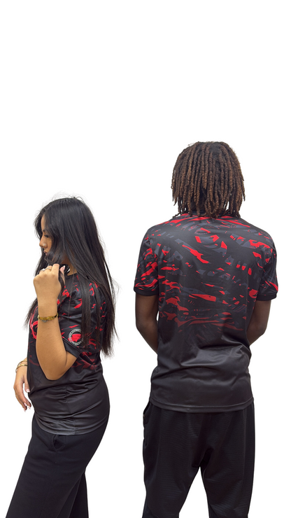 T-SHIRT SHARK LIFE rouge