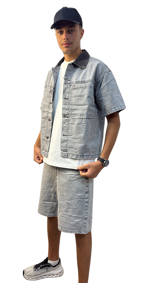 ENSEMBLE CHEMISE+SHORT JEAN