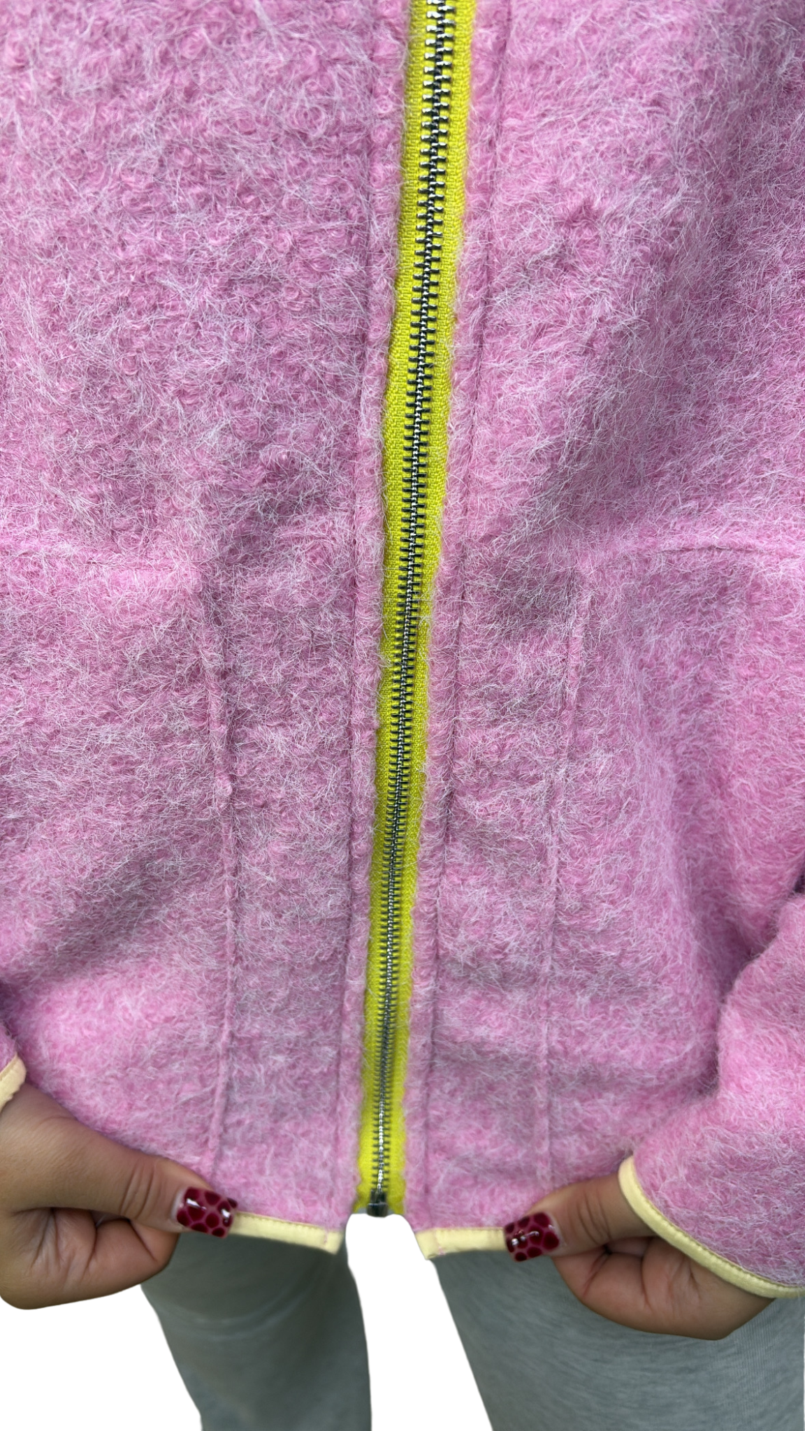 GILET POLAIRE TENDANCE ROSE