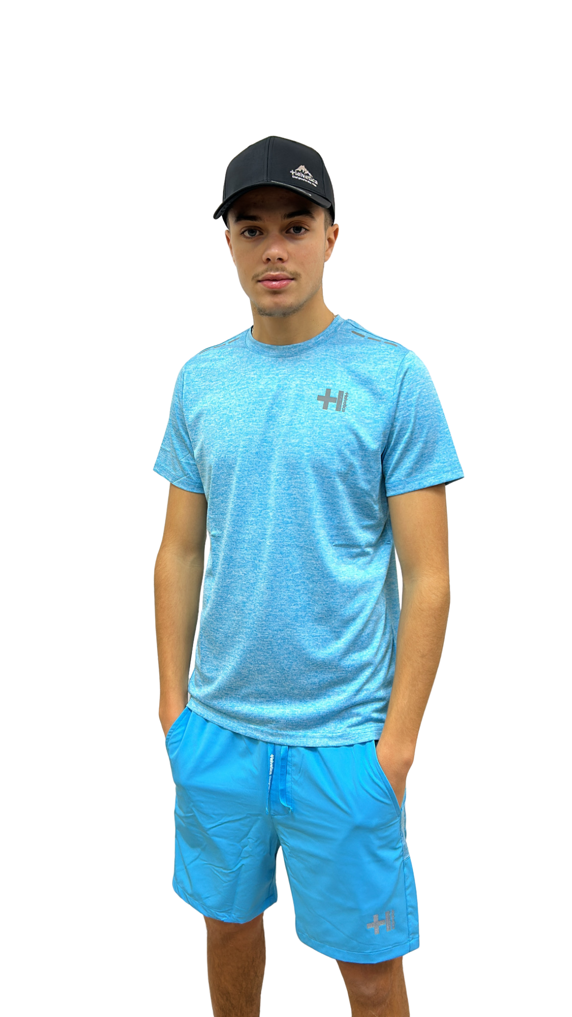 SHORT HELVETICA USAIN 19 BLUE