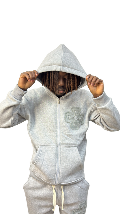 ENSEMBLE IKAO TRÈFLE GRIS