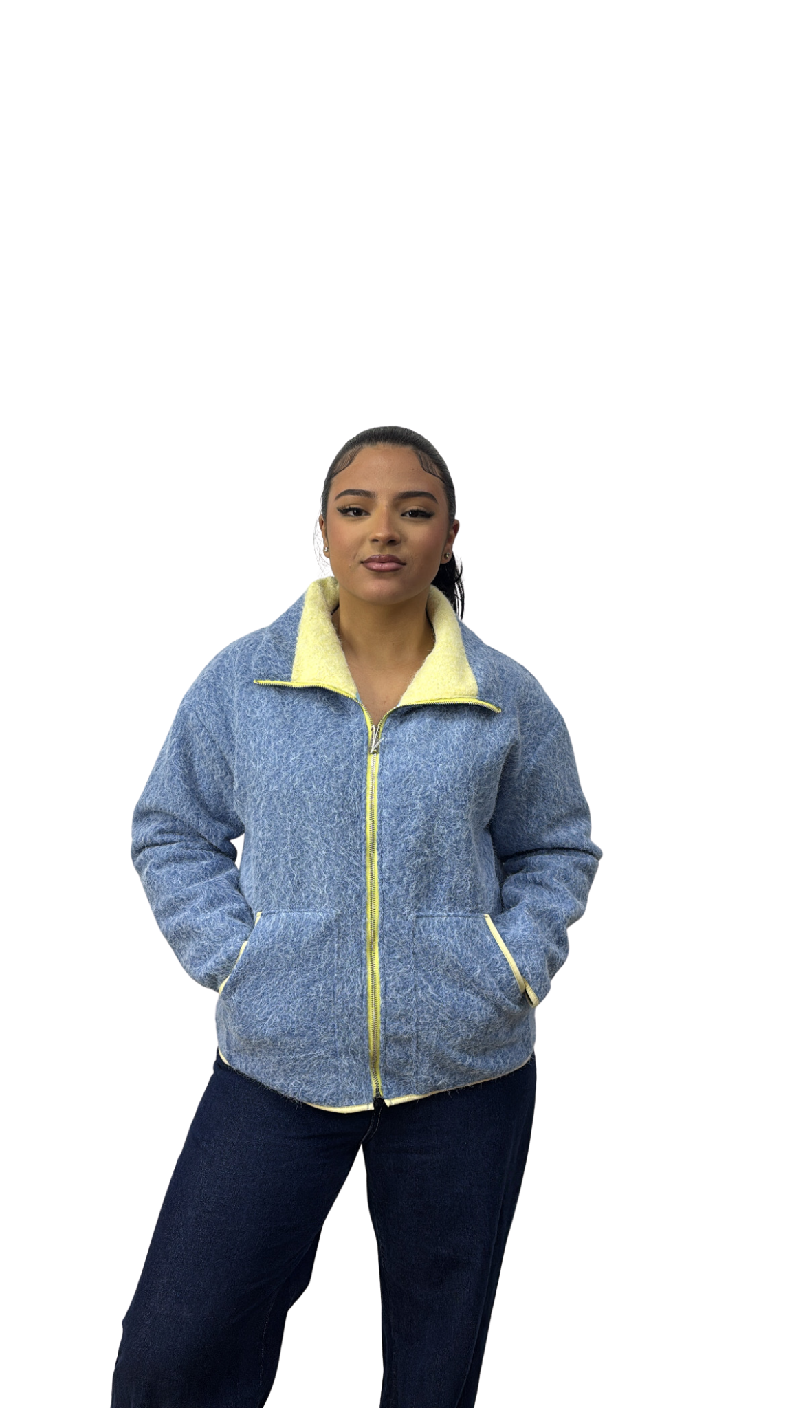 GILET POLAIRE TENDANCE BLEU