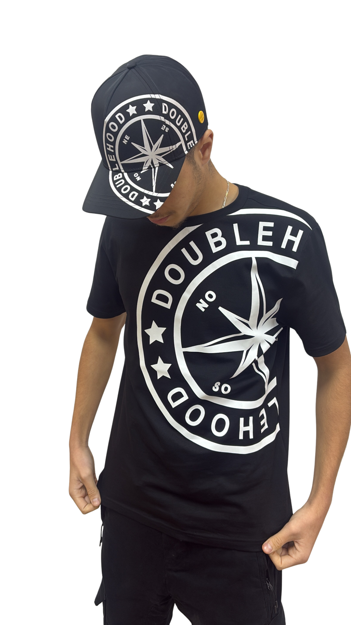 T-SHIRT DOUBLEHOOD KARIS 12 BLACK WHITE