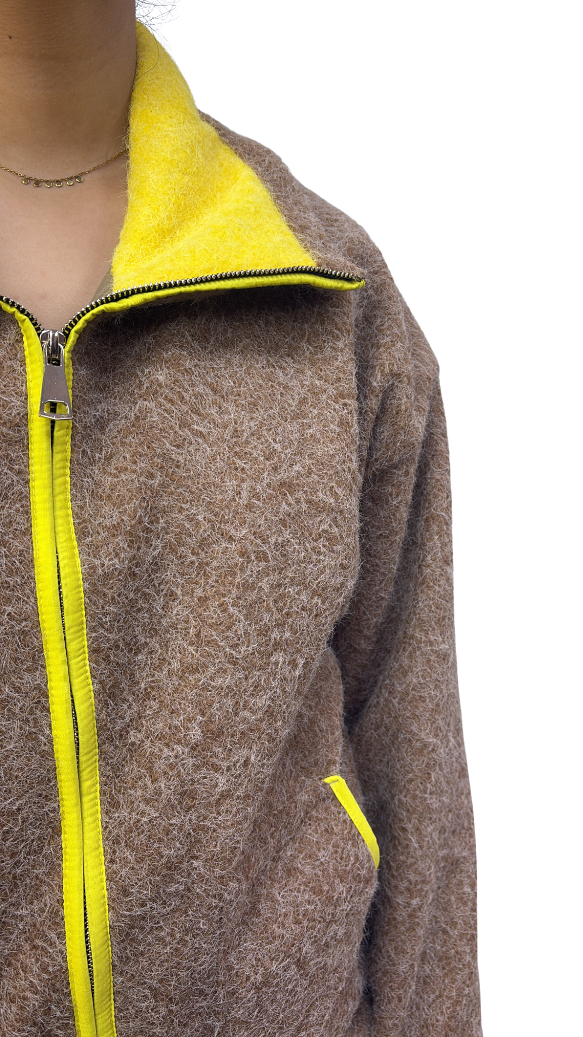 GILET POLAIRE TENDANCE MARRON