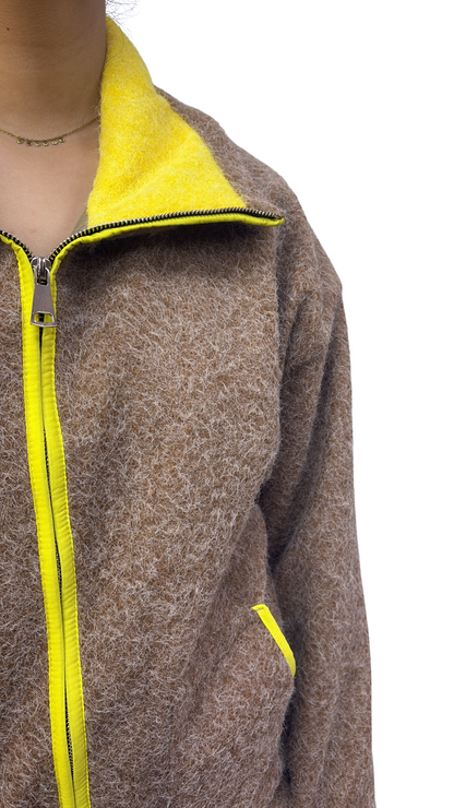 GILET POLAIRE TENDANCE MARRON