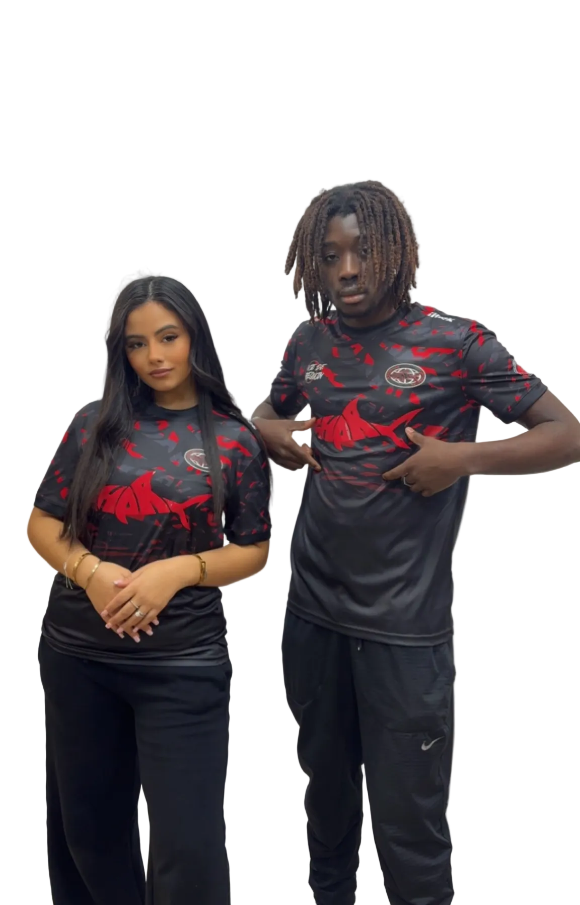T-SHIRT SHARK LIFE rouge