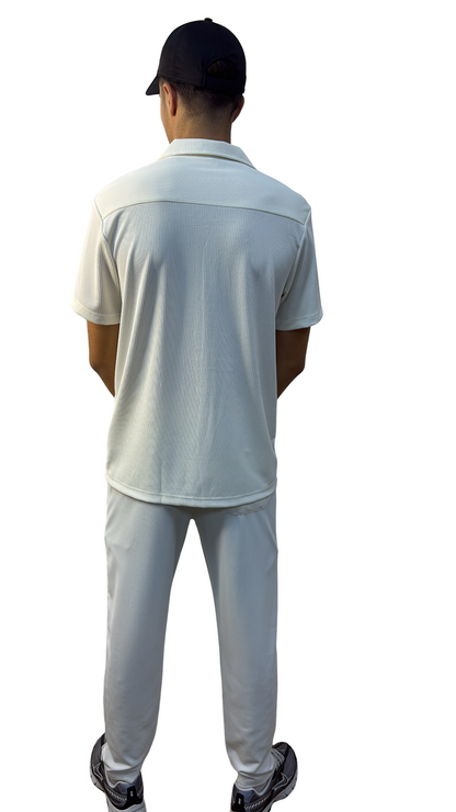 Ensemble chemise+pantalon blanc