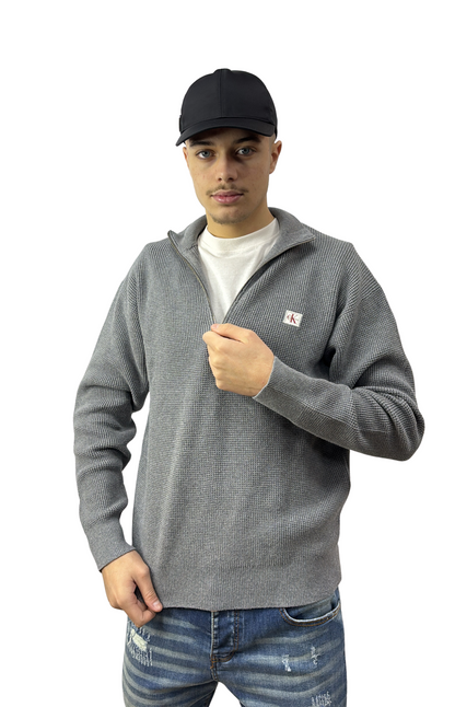 SWEAT CALVIN KLEIN ZIPÉ GRIS