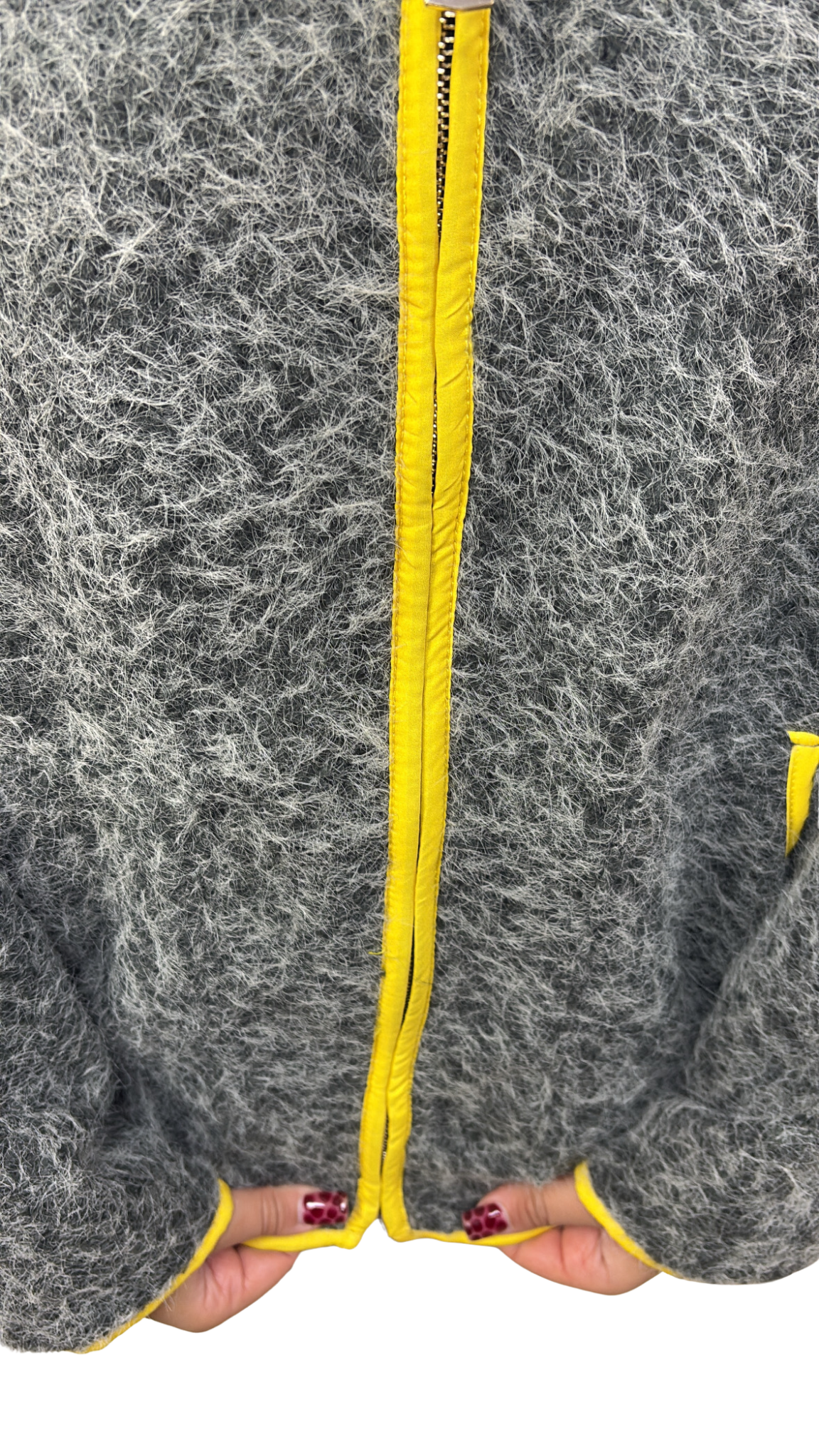 GILET POLAIRE TENDANCE GRIS FONCÉ