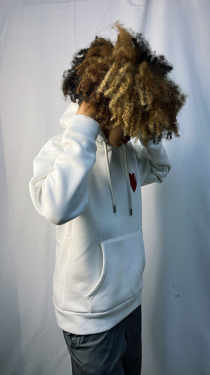 PULL BLANC ADJ CŒUR ROUGE