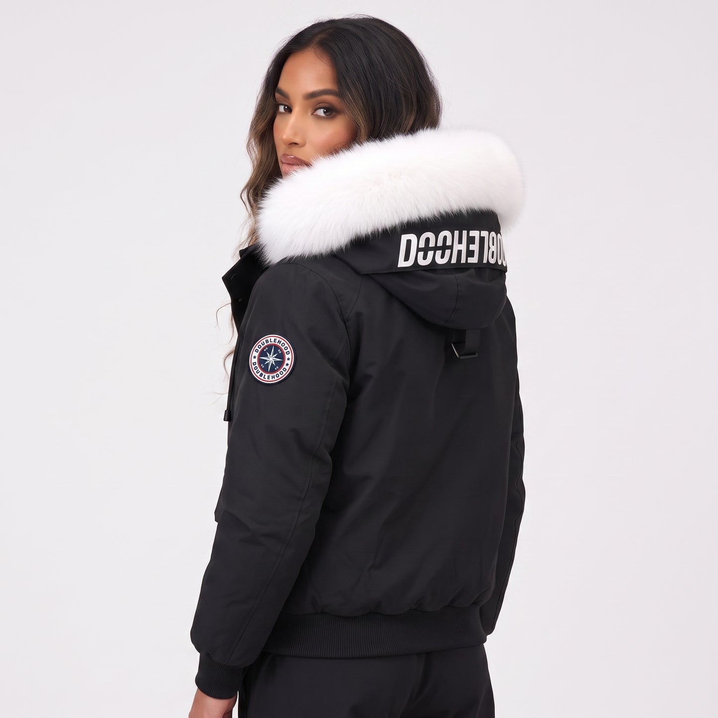 DOUDOUNE DOUBLEHOOD MACADAM V2 01 – BLACK SUPREM