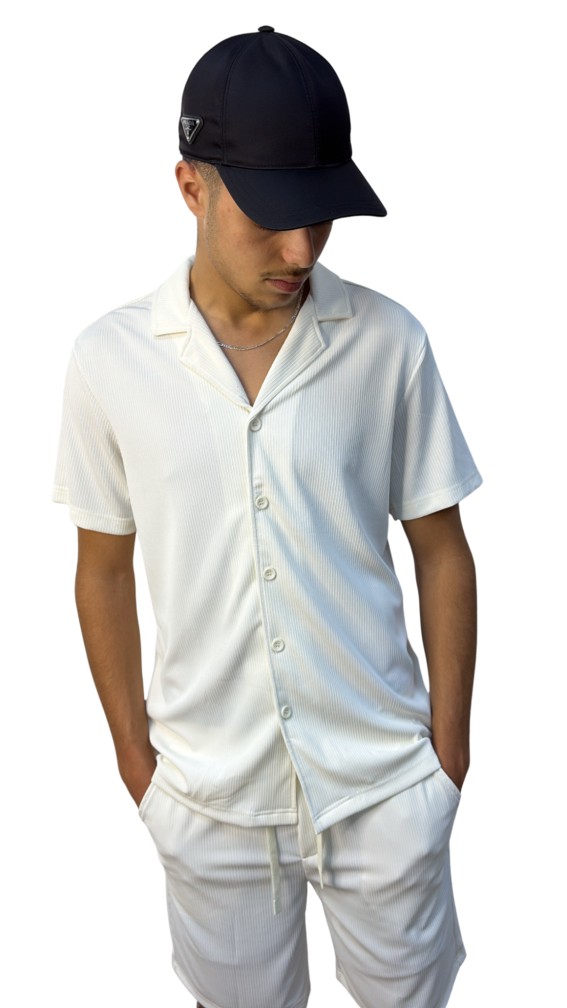Ensemble chemise+short blanc