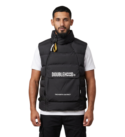 DOUDOUNE DOUBLEHOOD SANS-MANCHES ALPHA 02 BLACK