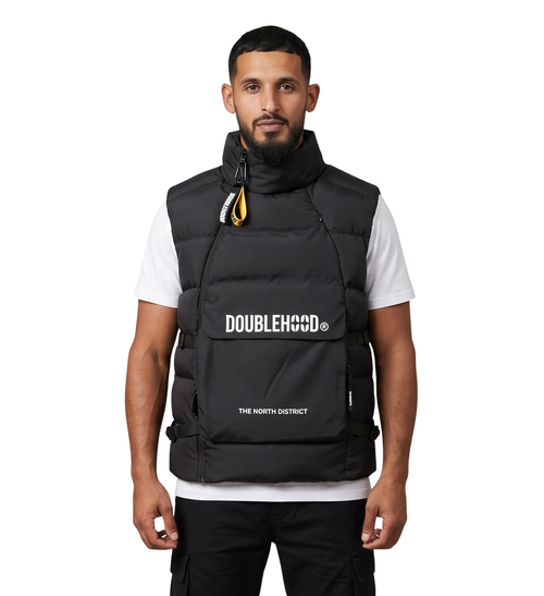 DOUDOUNE DOUBLEHOOD SANS-MANCHES ALPHA 02 BLACK