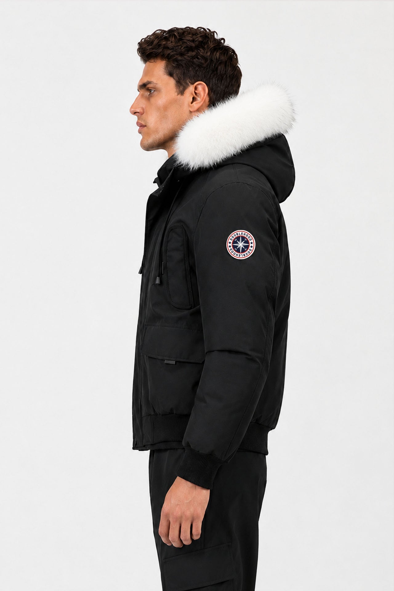 DOUDOUNE DOUBLEHOOD MACADAM V2 01 – BLACK SUPREM