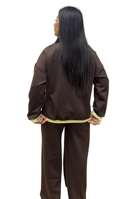 ENSEMBLE FEMME cozy street marron