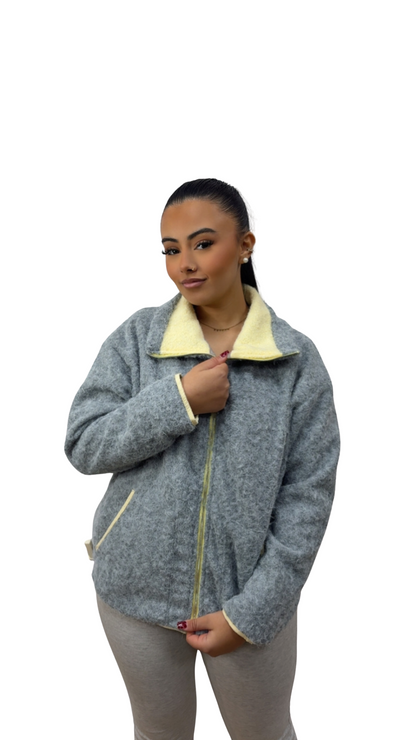 GILET POLAIRE TENDANCE GRIS