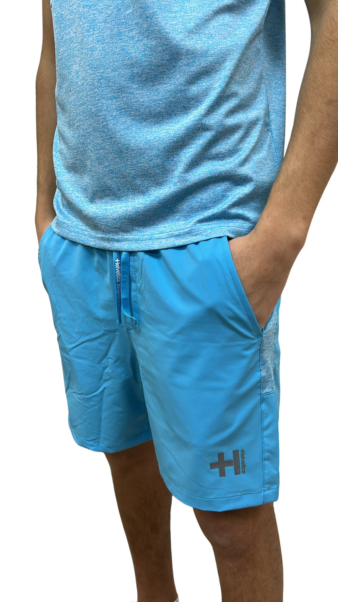 SHORT HELVETICA USAIN 19 BLUE