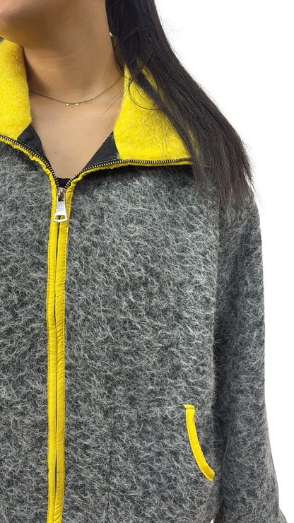 GILET POLAIRE TENDANCE GRIS FONCÉ