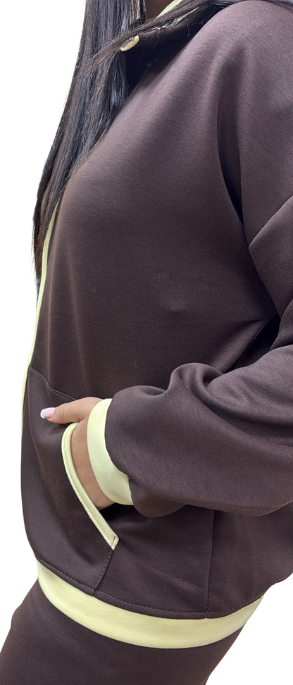 ENSEMBLE FEMME cozy street marron