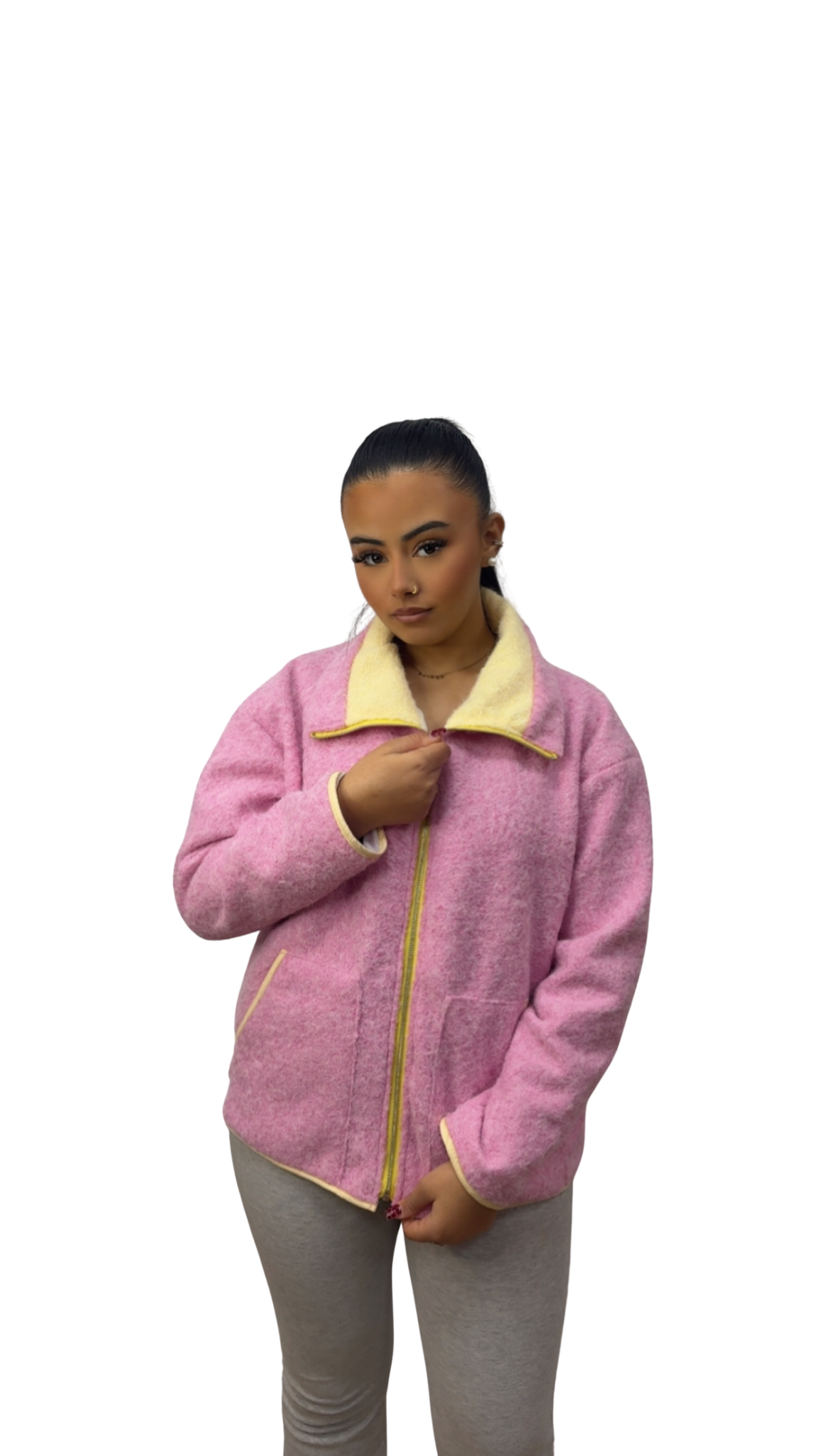 GILET POLAIRE TENDANCE ROSE