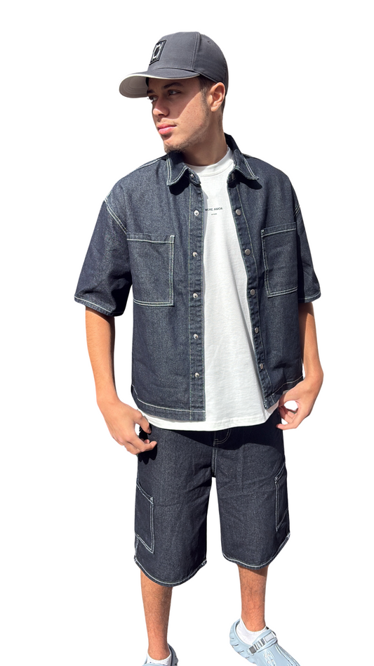ENSEMBLE FRILIVIN CHEMISE + SHORT