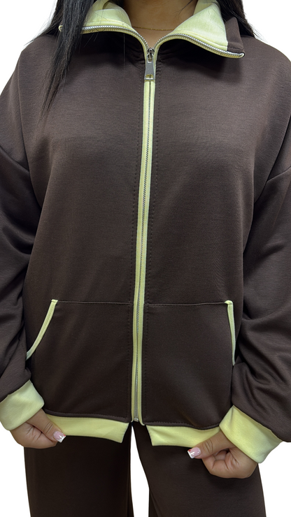 ENSEMBLE FEMME cozy street marron