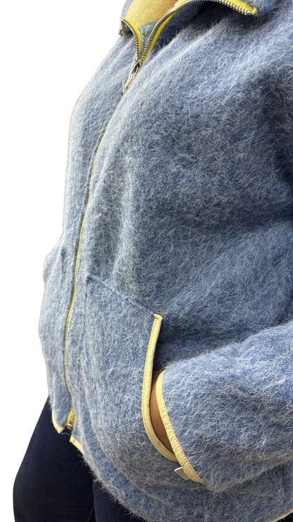 GILET POLAIRE TENDANCE BLEU