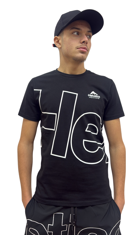 T-SHIRT HELVETICA ATLAS 12 BLACK