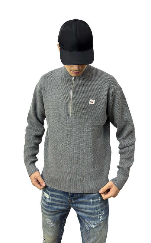 SWEAT CALVIN KLEIN ZIPÉ GRIS
