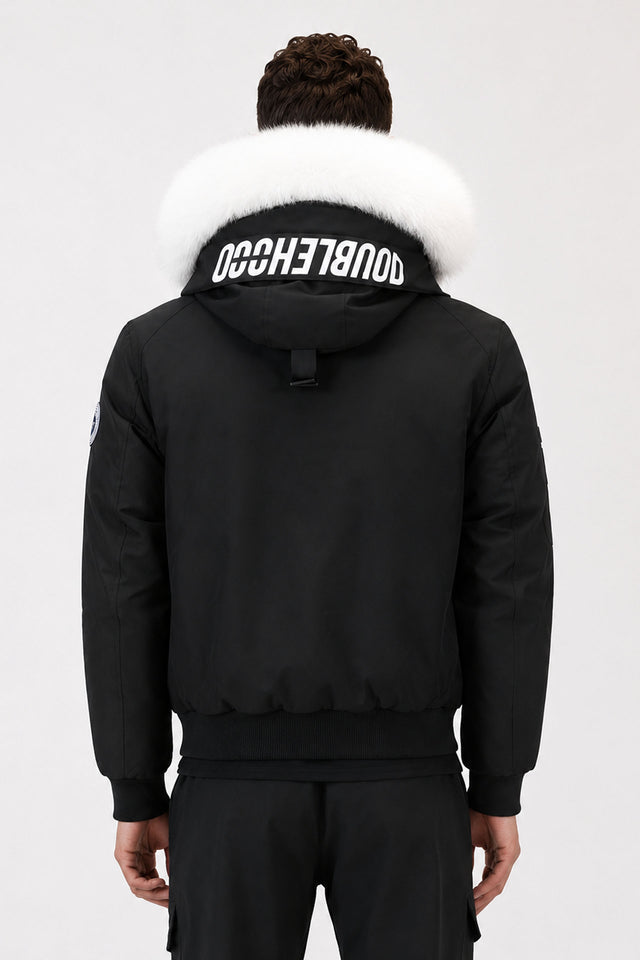 DOUDOUNE DOUBLEHOOD MACADAM V2 01 – BLACK SUPREM