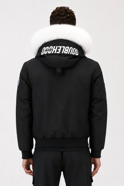 DOUDOUNE DOUBLEHOOD MACADAM V2 01 – BLACK SUPREM