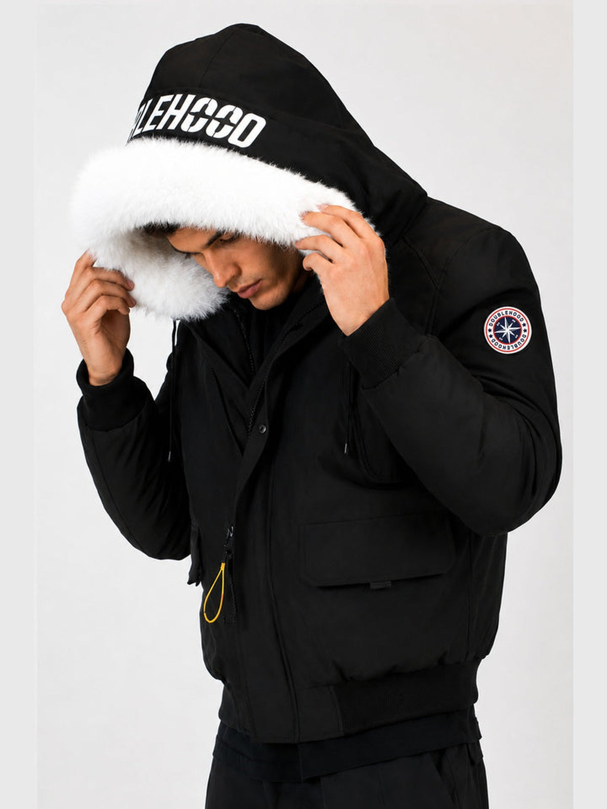 DOUDOUNE DOUBLEHOOD MACADAM V2 01 – BLACK SUPREM