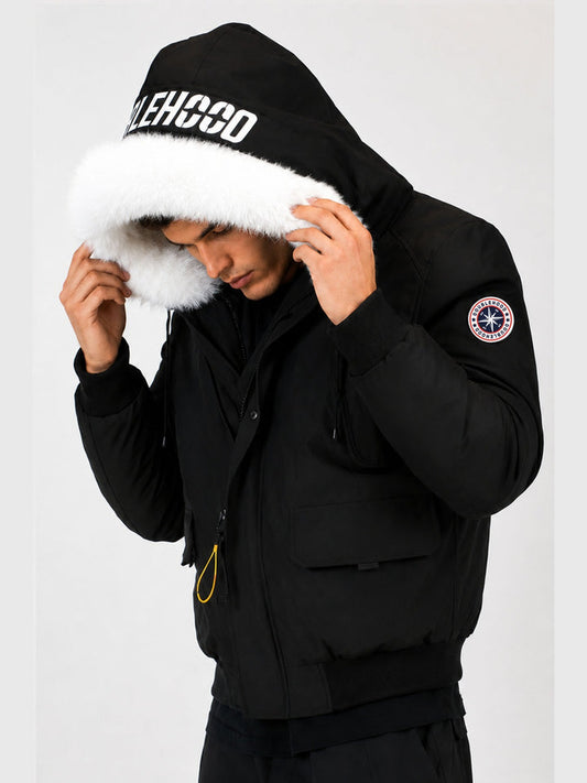 DOUDOUNE DOUBLEHOOD MACADAM V2 01 – BLACK SUPREM